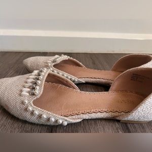Tweed Flats with Pearl and Rhinestone embellishment